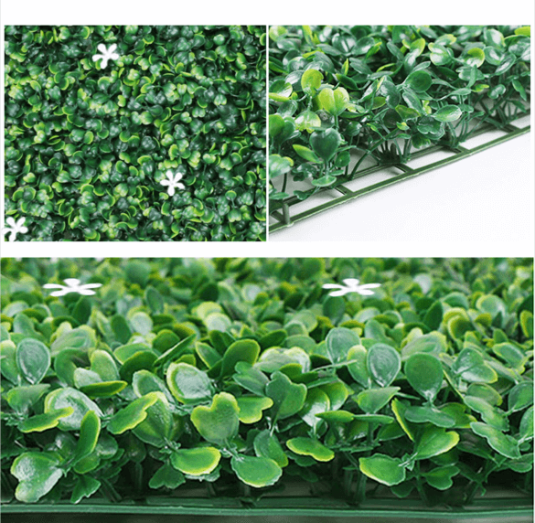 Green Garden Wall Mat With Flowers / Artificial Boxwood Panels/Boxwood Hedge
