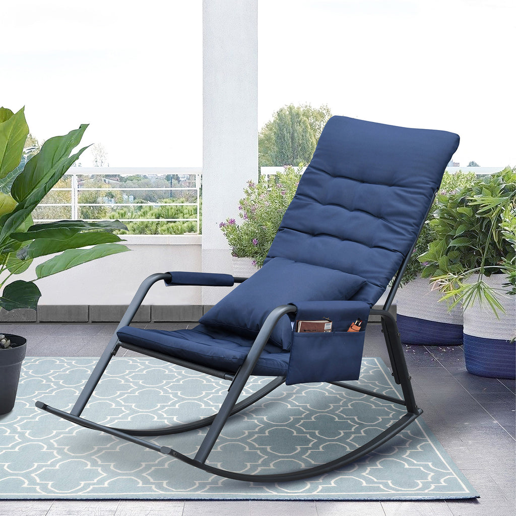 Experience Ultimate Comfort with our Recliner Rocking Chair with Side Pocket