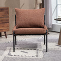 1-piece contemporary lounge chair with woven upholstery and metal frame, comfortable armchair for living room or bedroom, upholstered seat and back