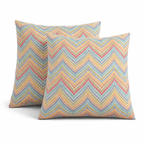2 Pack Outdoor Throw Pillows, 18*18IN Waterproof and Fade Resistant Patio Mat for Garden, Porch, Poolside Furniture - Soft and Comfortable Decorative Pillow Cover