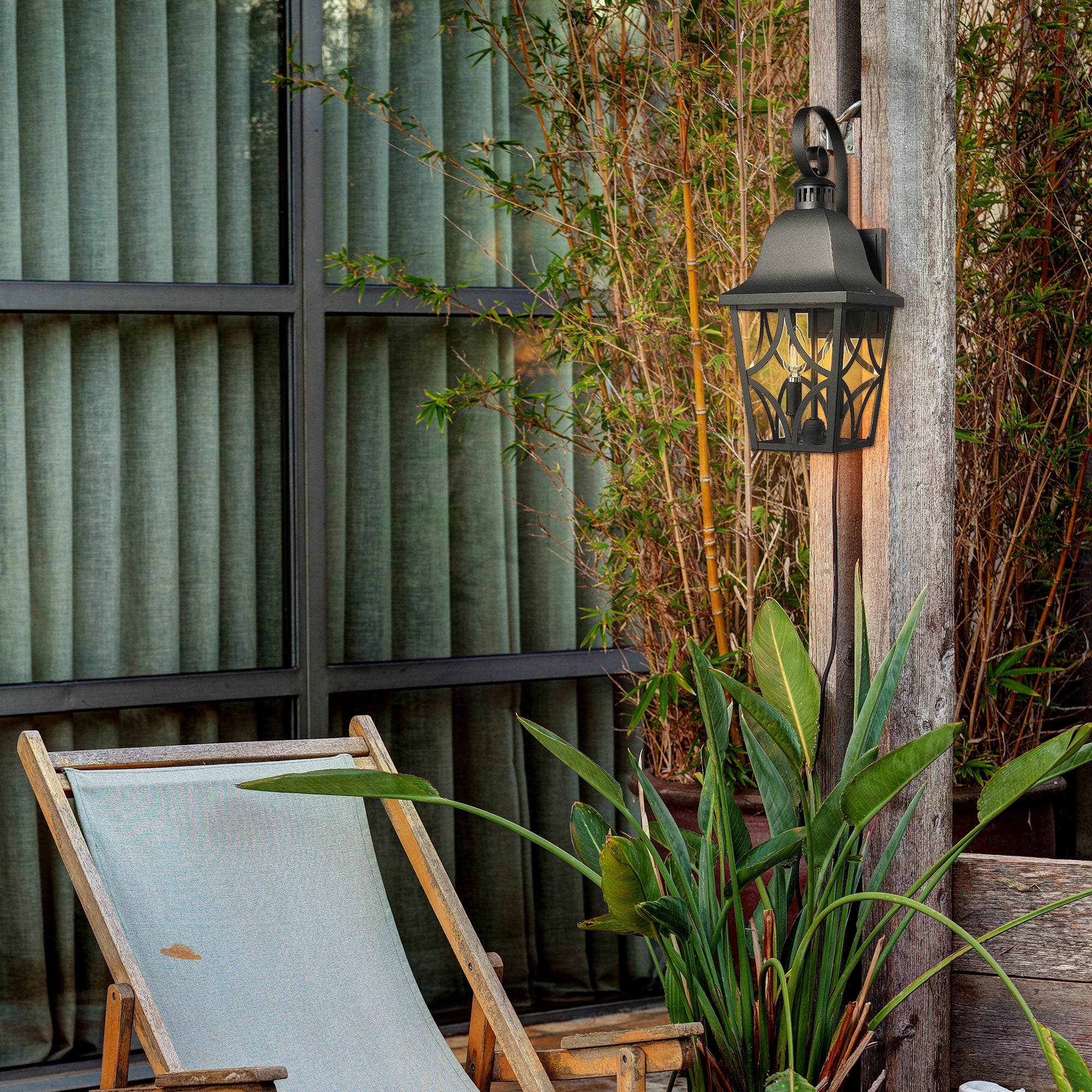 2 Pack Outdoor Wall Light Fixtures, Waterproof Exterior Wall Light Porch Light, Matte Black Outdoor Wall Light with Clear Glass, Outdoor Wall Light for House, Garage, Front Door