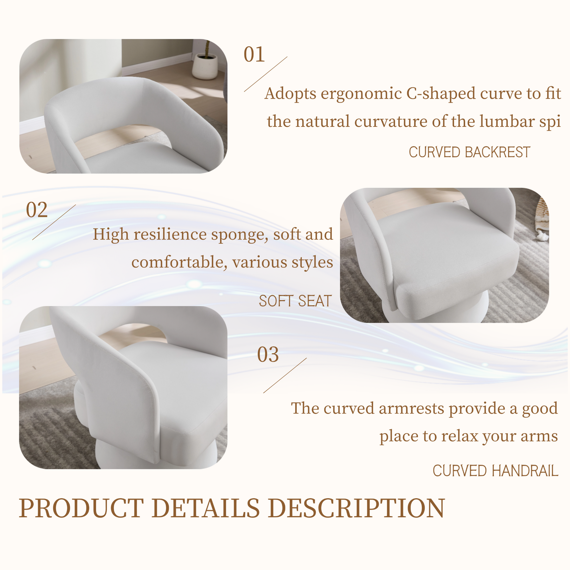 Swivel Barrel Chair, Velvet Accent Armchair 360 Degree Swivel Club Chair for Living Room Bedroom Reception Room