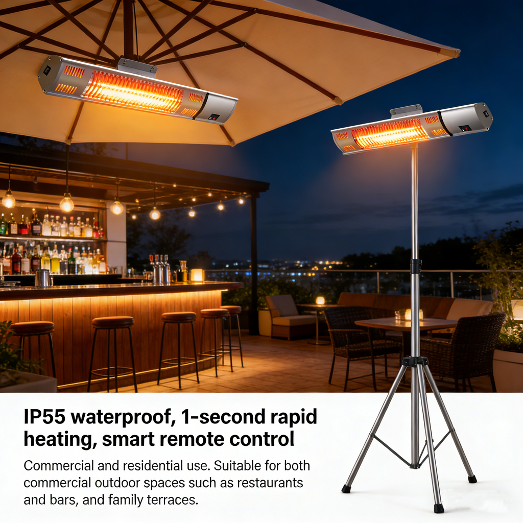 Arttoreal Wall Mounted Infrared Electic Patio Heater / Home Space Heater / Infrared Radiant Heater