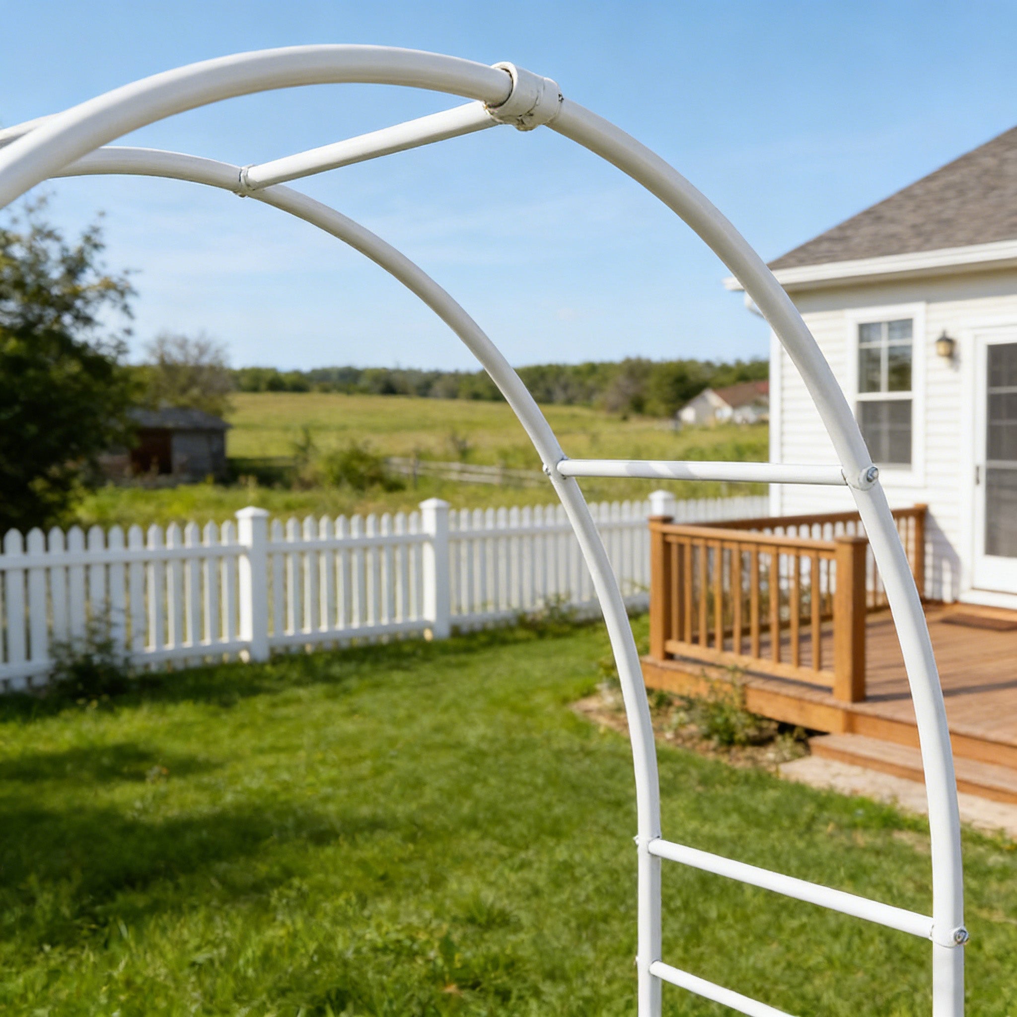 Arttoreal Outdoor Garden Arbor Arch – Durable Metal Trellis for Climbing Plants, Wedding & Garden Decoration