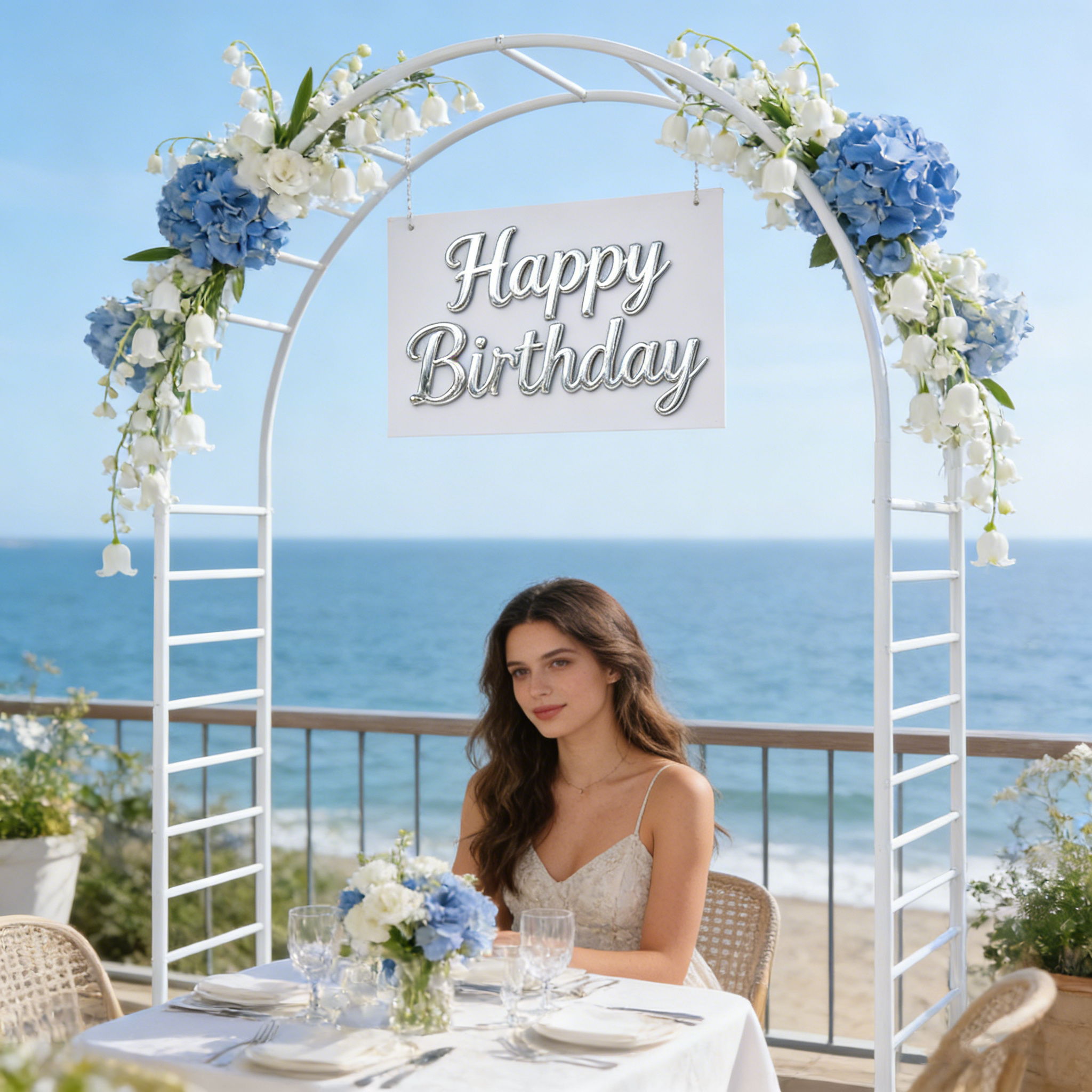 Arttoreal Outdoor Garden Arbor Arch – Durable Metal Trellis for Climbing Plants, Wedding & Garden Decoration