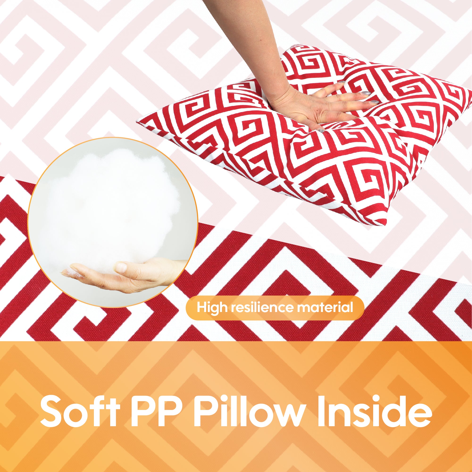 2 Pack Outdoor Throw Pillows, 18*18IN Waterproof and Fade Resistant Patio Mat for Garden, Porch, Poolside Furniture - Soft and Comfortable Decorative Pillow Cover