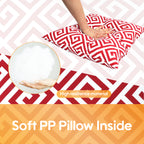 2 Pack Outdoor Throw Pillows, 18*18IN Waterproof and Fade Resistant Patio Mat for Garden, Porch, Poolside Furniture - Soft and Comfortable Decorative Pillow Cover