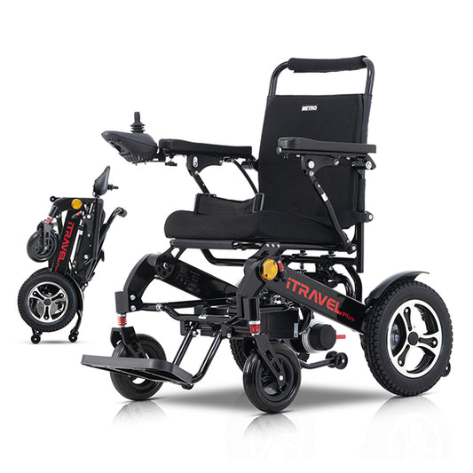 Intelligent Folding Electric Wheelchair / Lightweight Foldable Powered Wheelchair / Electric Scooter Mobility
