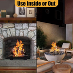 Arttoreal 10PCS Large Gas Fireplace Logs,Ceramic Wood Fire Pit Logs Decorations Indoor and Outdoor