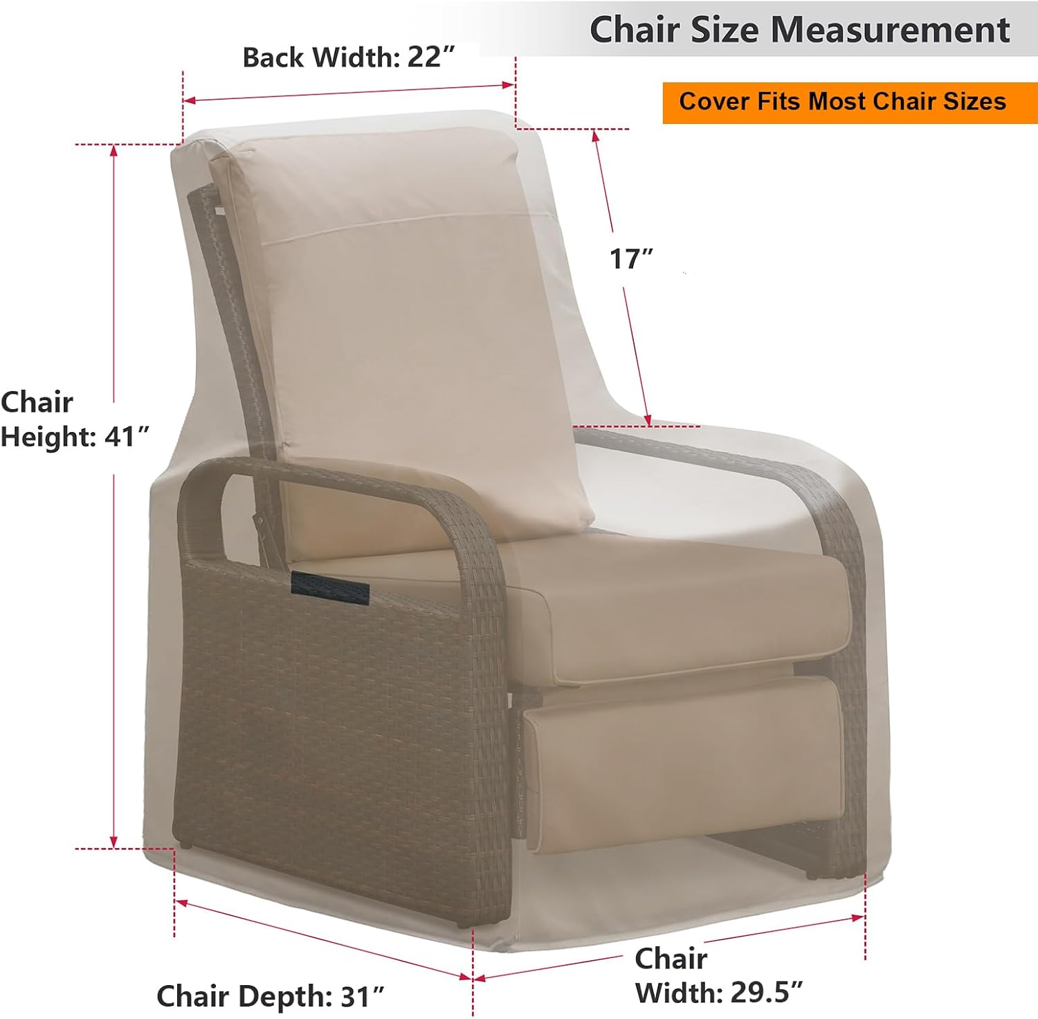 Outdoor Chair Protective Storage Cover / Furniture Cover