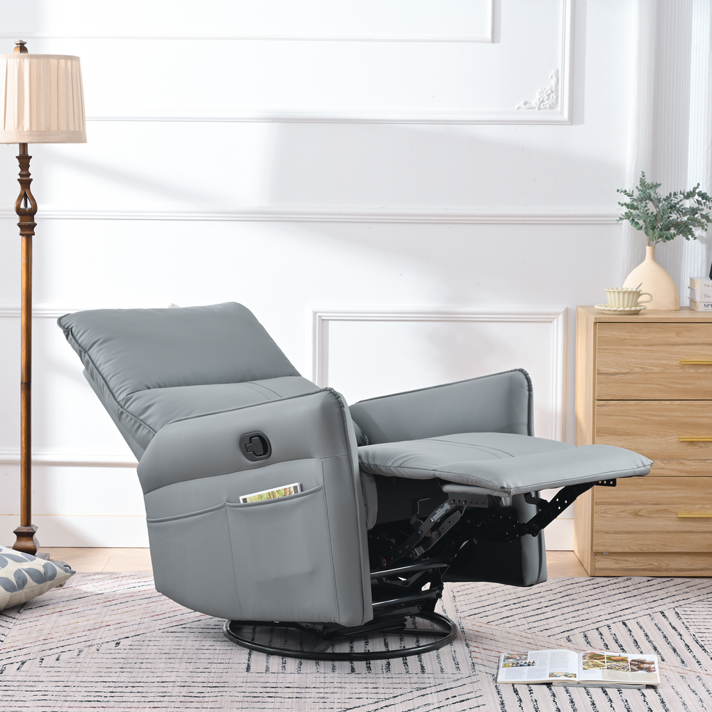Power Swivel Rocker Recliner Chair for Adults, 270° Swivel Rocking Recliner Chair,Electric Small Recliners for Small Spaces, Single Sofa Recliner for Living Room, Bedroom