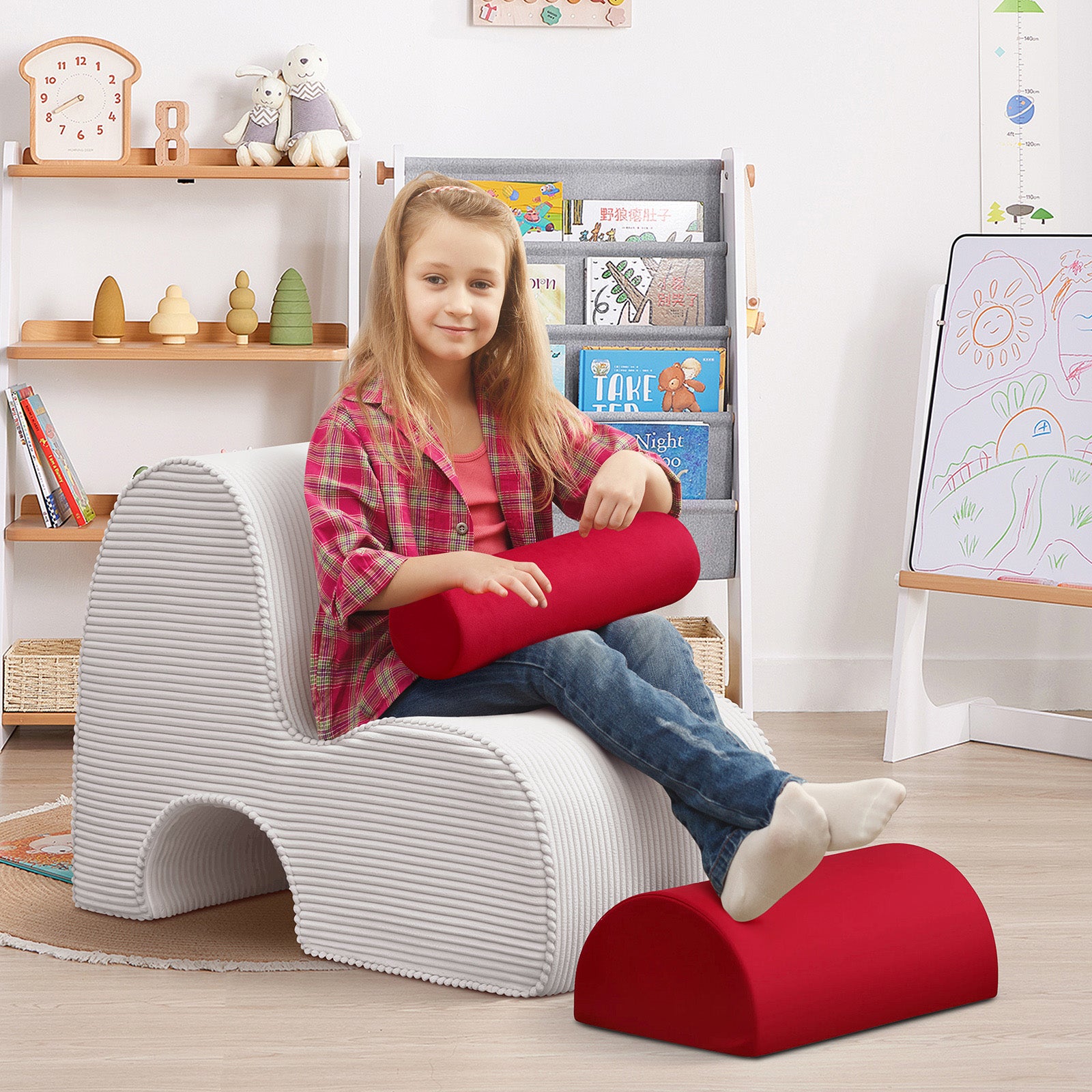Creative soft foam rocking chair suitable for children's room- game room and living room, light and durable