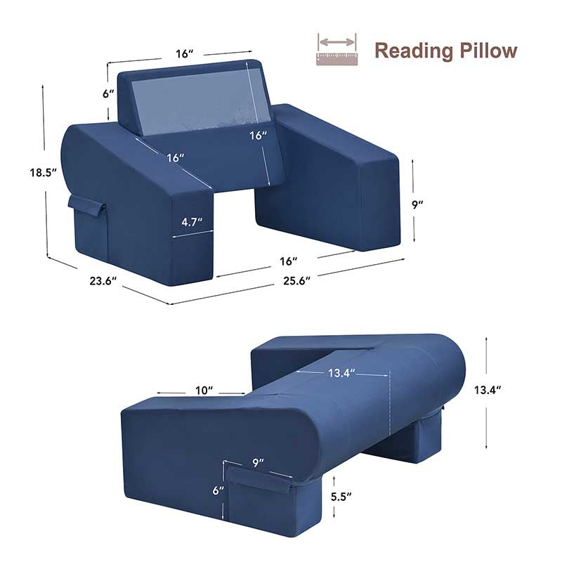 【Clearance Sale】Gaming and Reading Pillow, Laptop Gaming Pillow with Side Pocket, Ergonomic Armrest Pillow for Reading, Gaming, Working and Relaxing on Bed, Sofa, Floor, Car