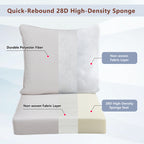 Arttoreal Outdoor Deep Seat Cushion Set, 24 x 22 x 4.3 in Seat and Back Replacement Cushions for Patio Furniture, Water-Resistant Fabric