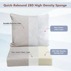 Arttoreal Outdoor Deep Seat Cushion Set, 24 x 22 x 4.3 in Seat and Back Replacement Cushions for Patio Furniture, Water-Resistant Fabric