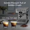 Espresso Machine / 20 Bar Coffee Machine with Milk Frother Steam Wand / Latte & Cappuccino Home Maker with ESE Filters, Stainless Steel
