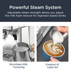Espresso Machine / 20 Bar Coffee Machine with Milk Frother Steam Wand / Latte & Cappuccino Home Maker with ESE Filters, Stainless Steel