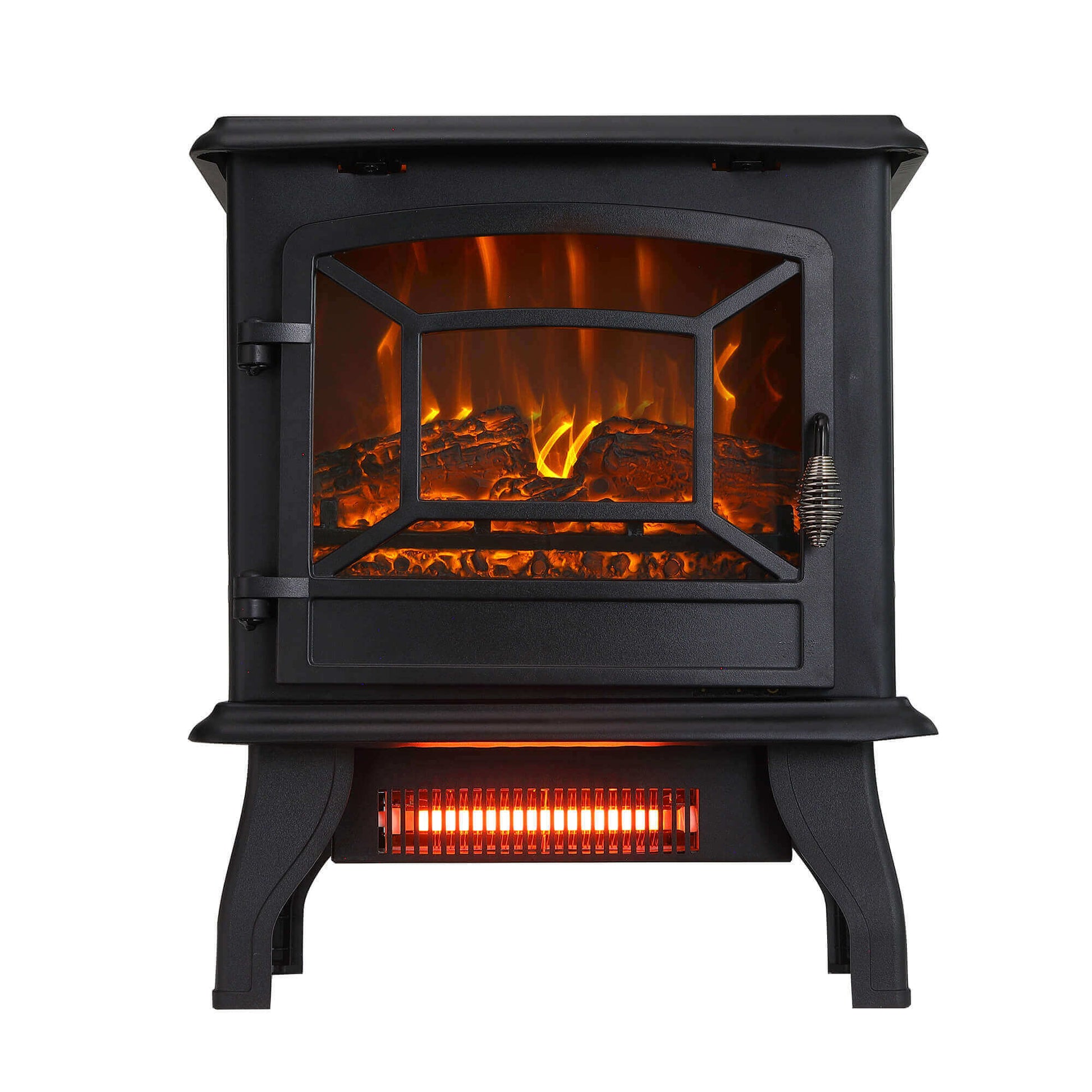 Electric Fireplace Stove Heater / 3D Flame Infrared Quartz Fireplace / Freestanding Fireplace Heater