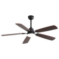 52" Ceiling Fan with LED Light, Remote, 6 Speeds, 5 Blades, DC Motor