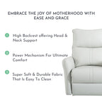 Power Swivel Rocker Recliner Chair for Adults, 270° Swivel Rocking Recliner Chair,Electric Small Recliners for Small Spaces, Single Sofa Recliner for Living Room, Bedroom