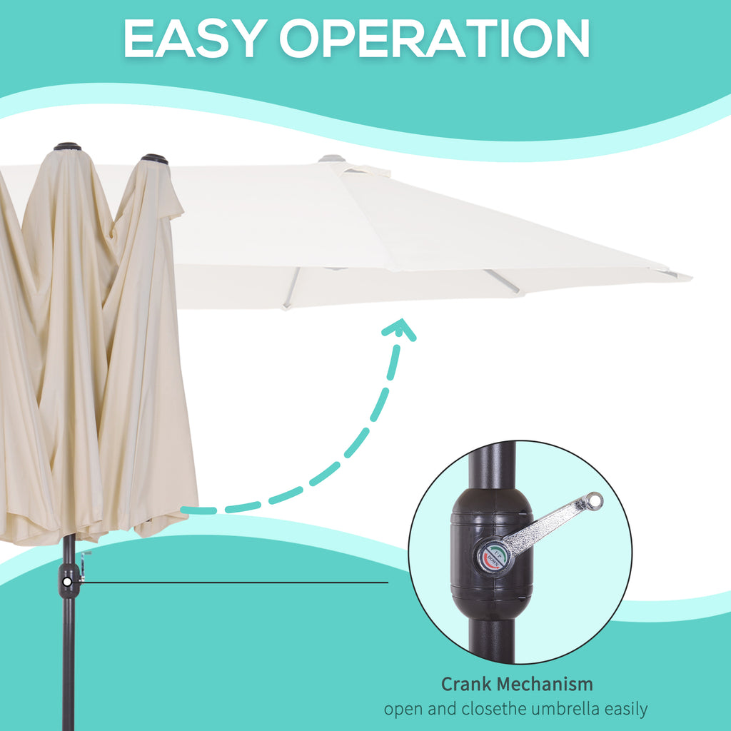 Outdoor Patio Shade Umbrella/ Double-Sided Market Extra Large Waterproof Twin Umbrellas