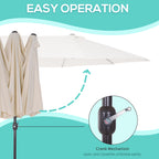 Outdoor Patio Shade Umbrella/ Double-Sided Market Extra Large Waterproof Twin Umbrellas