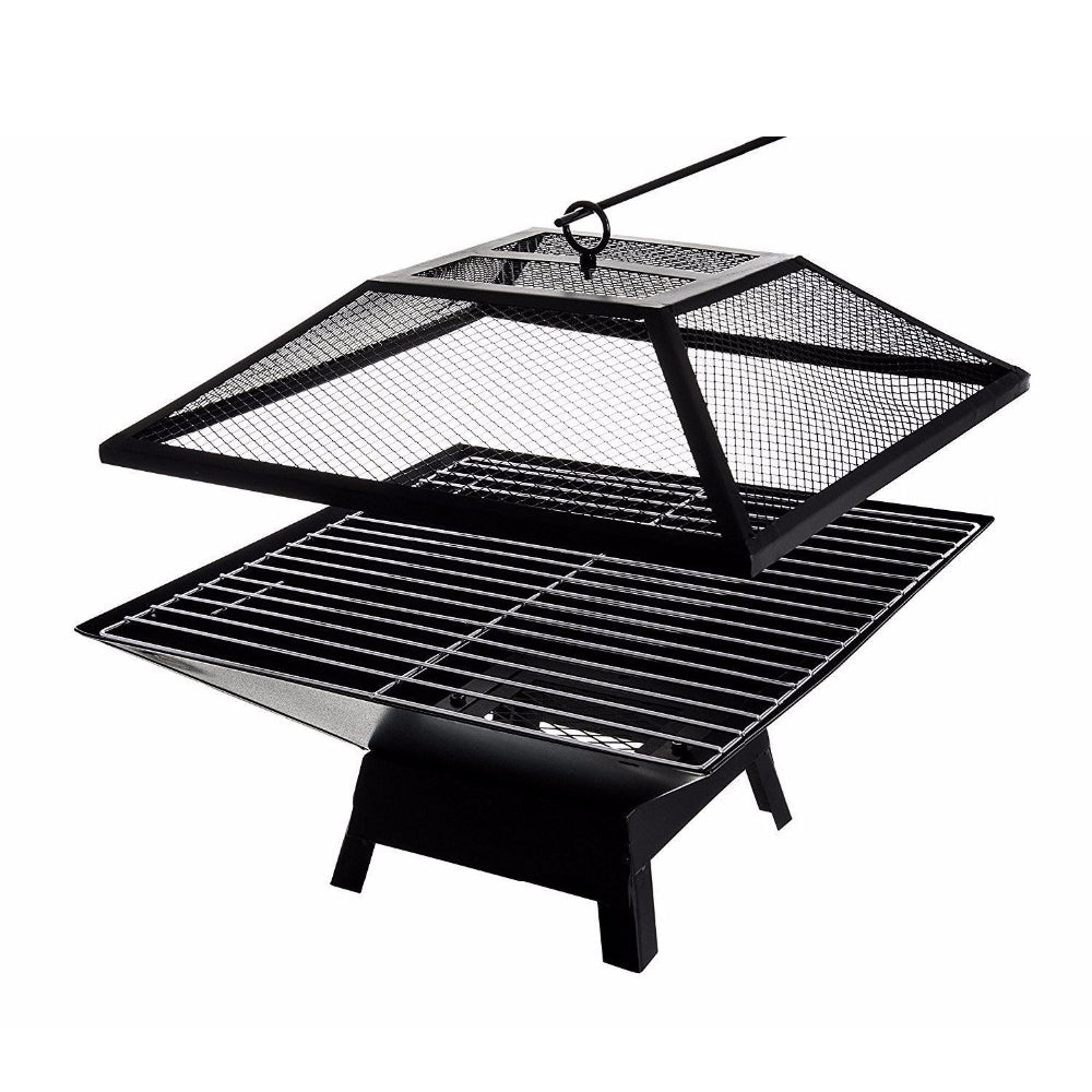 Square Small Fire Pit BBQ Party Portable Fire Pit
