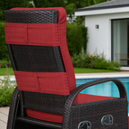 Arttoreal Outdoor Swivel Rattan Lounge Chair, 42.2 inches high,  – Indoor/Outdoor Recliner with Side Table