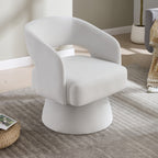 Swivel Barrel Chair, Velvet Accent Armchair 360 Degree Swivel Club Chair for Living Room Bedroom Reception Room