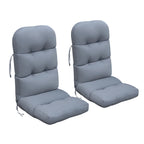 3-piece folding Adirondack chair set with cushions, patio fireplace chair, outdoor weather-resistant chair, with cup holder and coffee table, suitable for patio, backyard, and garden.