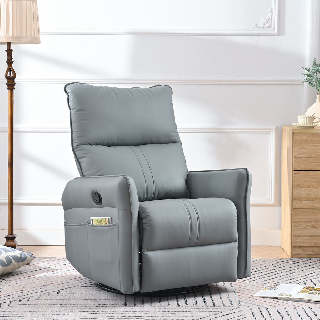 Power Swivel Rocker Recliner Chair for Adults, 270° Swivel Rocking Recliner Chair,Electric Small Recliners for Small Spaces, Single Sofa Recliner for Living Room, Bedroom