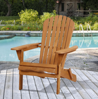 2 Pcs Wooden Folding Adirondack Chair / Fire Pit Wood Chair Set of 2 for Garden,Garden, Lawn, Backyard, Deck, Pool Side, Fire Pit