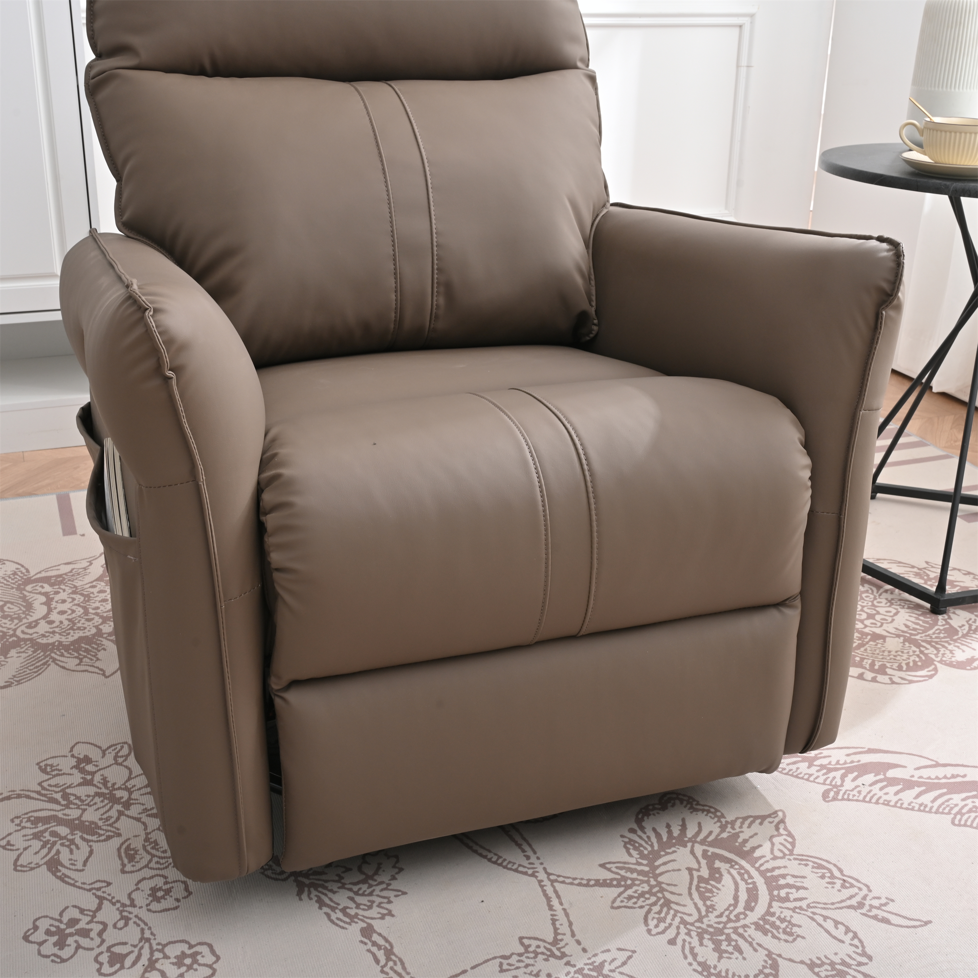 Power Swivel Rocker Recliner Chair for Adults, 270° Swivel Rocking Recliner Chair,Electric Small Recliners for Small Spaces, Single Sofa Recliner for Living Room, Bedroom