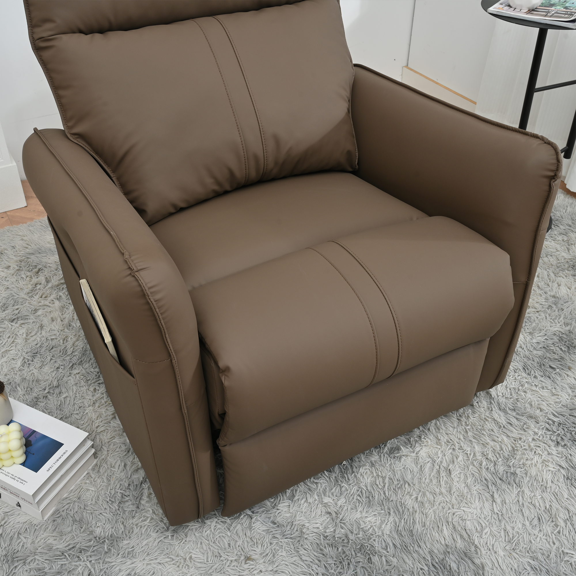 Power Swivel Rocker Recliner Chair for Adults, 270° Swivel Rocking Recliner Chair,Electric Small Recliners for Small Spaces, Single Sofa Recliner for Living Room, Bedroom