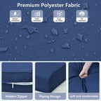 Arttoreal Outdoor Deep Seat Cushion Set, 24 x 22 x 4.3 in Seat and Back Replacement Cushions for Patio Furniture, Water-Resistant Fabric
