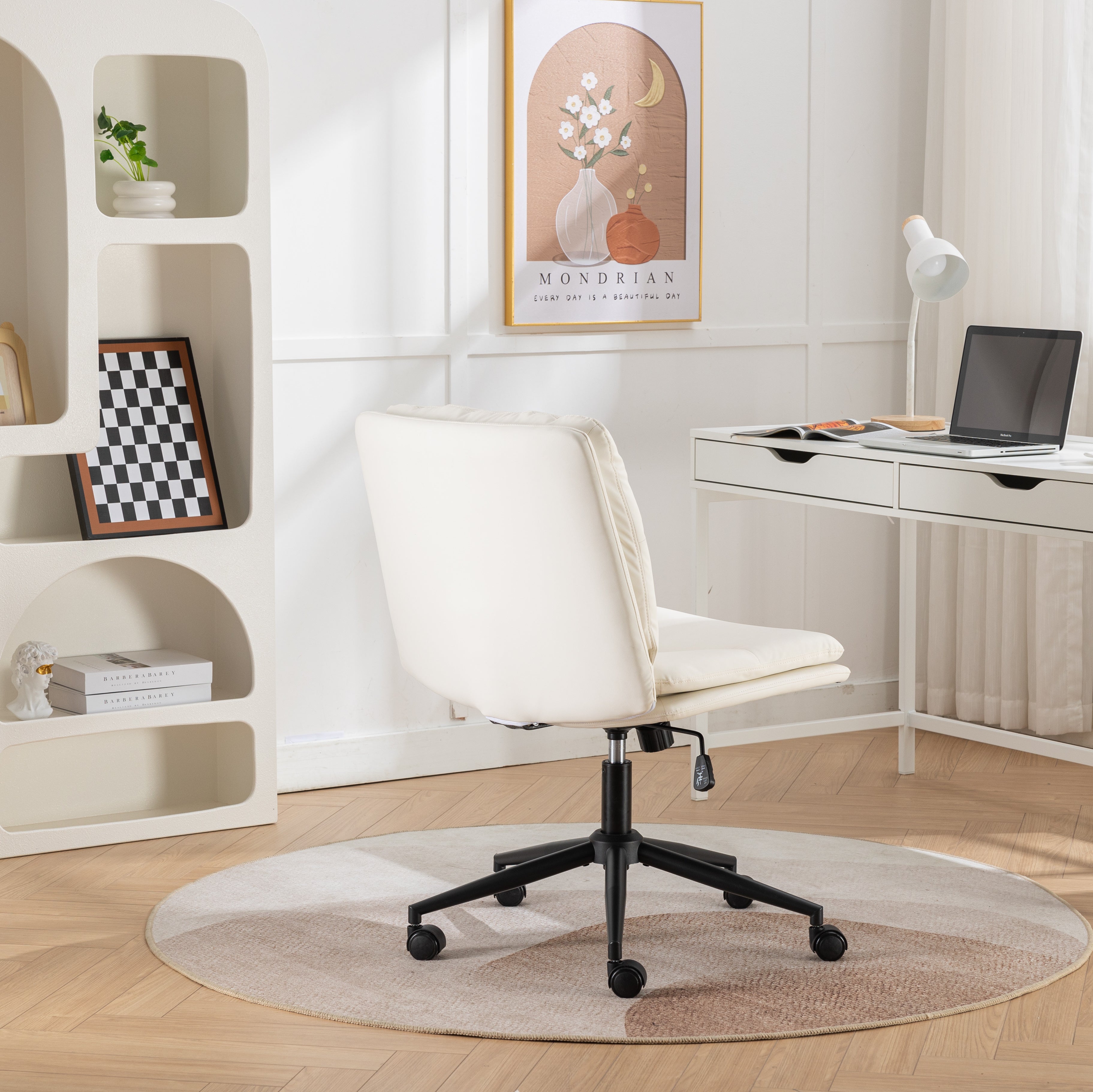 Adjustable Swivel Criss-Cross Chair,-Wide Seat/ Office Chair /Vanity Chair-Office-Study