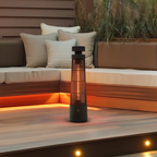 Electric Tower Space Heater with Touch Switch / Standing 1200W Infrared Patio Heater / Indoor Outdoor Portable Heater