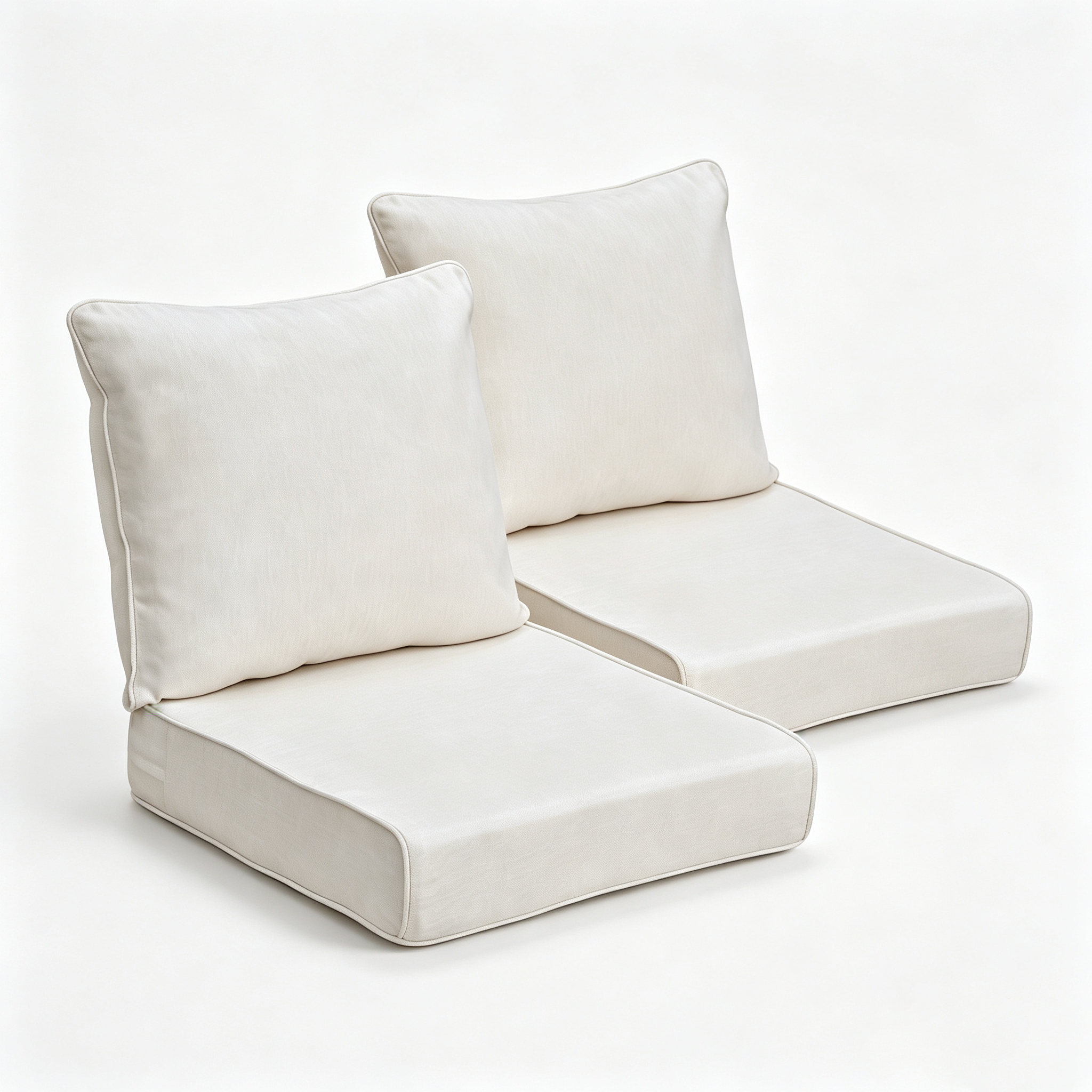 Arttoreal Outdoor Deep Seat Cushion Set, 24 x 22 x 4.3 in Seat and Back Replacement Cushions for Patio Furniture, Water-Resistant Fabric