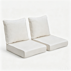 Arttoreal Outdoor Deep Seat Cushion Set, 24 x 22 x 4.3 in Seat and Back Replacement Cushions for Patio Furniture, Water-Resistant Fabric