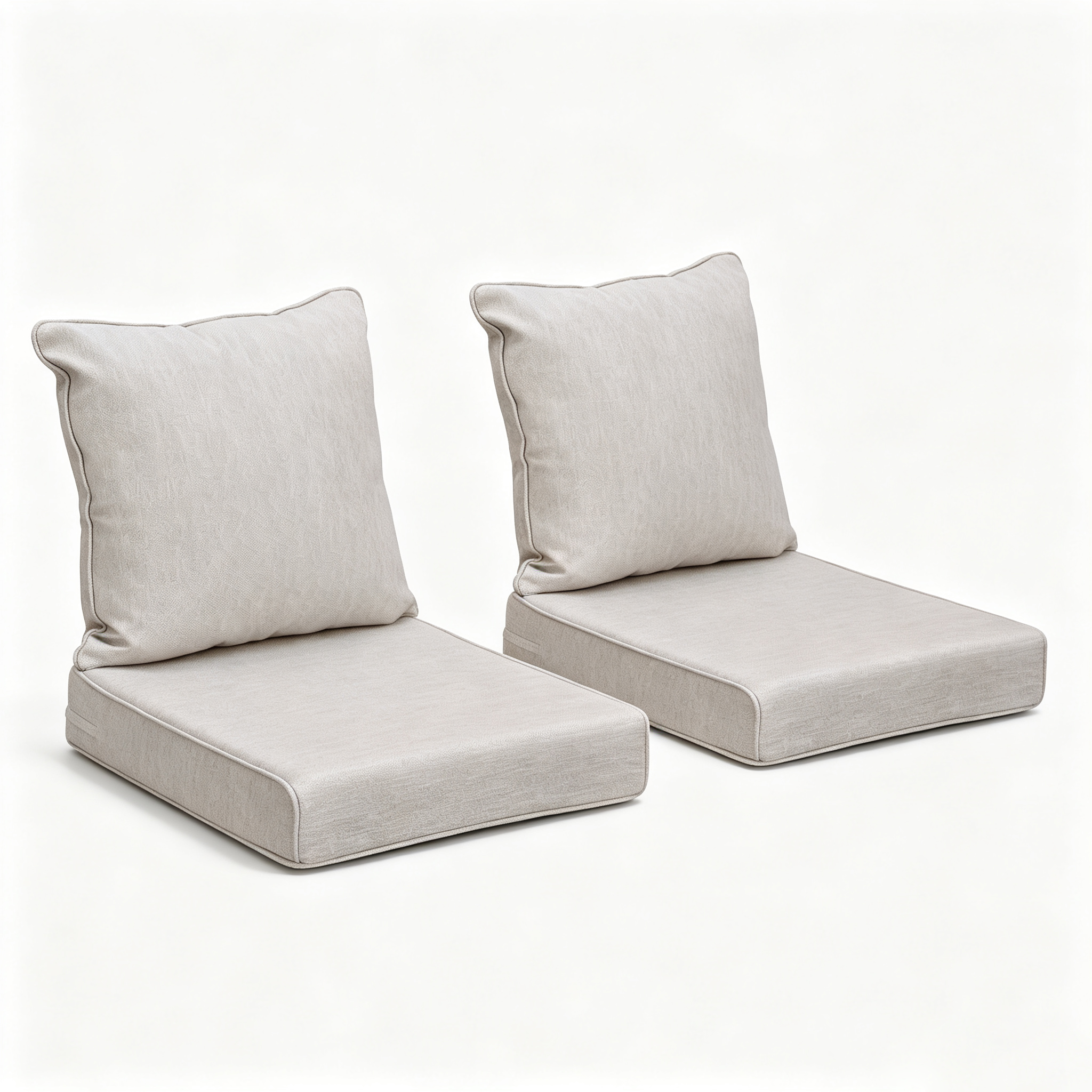 Arttoreal Outdoor Deep Seat Cushion Set, 24 x 22 x 4.3 in Seat and Back Replacement Cushions for Patio Furniture, Water-Resistant Fabric