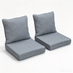 Arttoreal Outdoor Deep Seat Cushion Set, 24 x 22 x 4.3 in Seat and Back Replacement Cushions for Patio Furniture, Water-Resistant Fabric