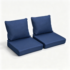 Arttoreal Outdoor Deep Seat Cushion Set, 24 x 22 x 4.3 in Seat and Back Replacement Cushions for Patio Furniture, Water-Resistant Fabric