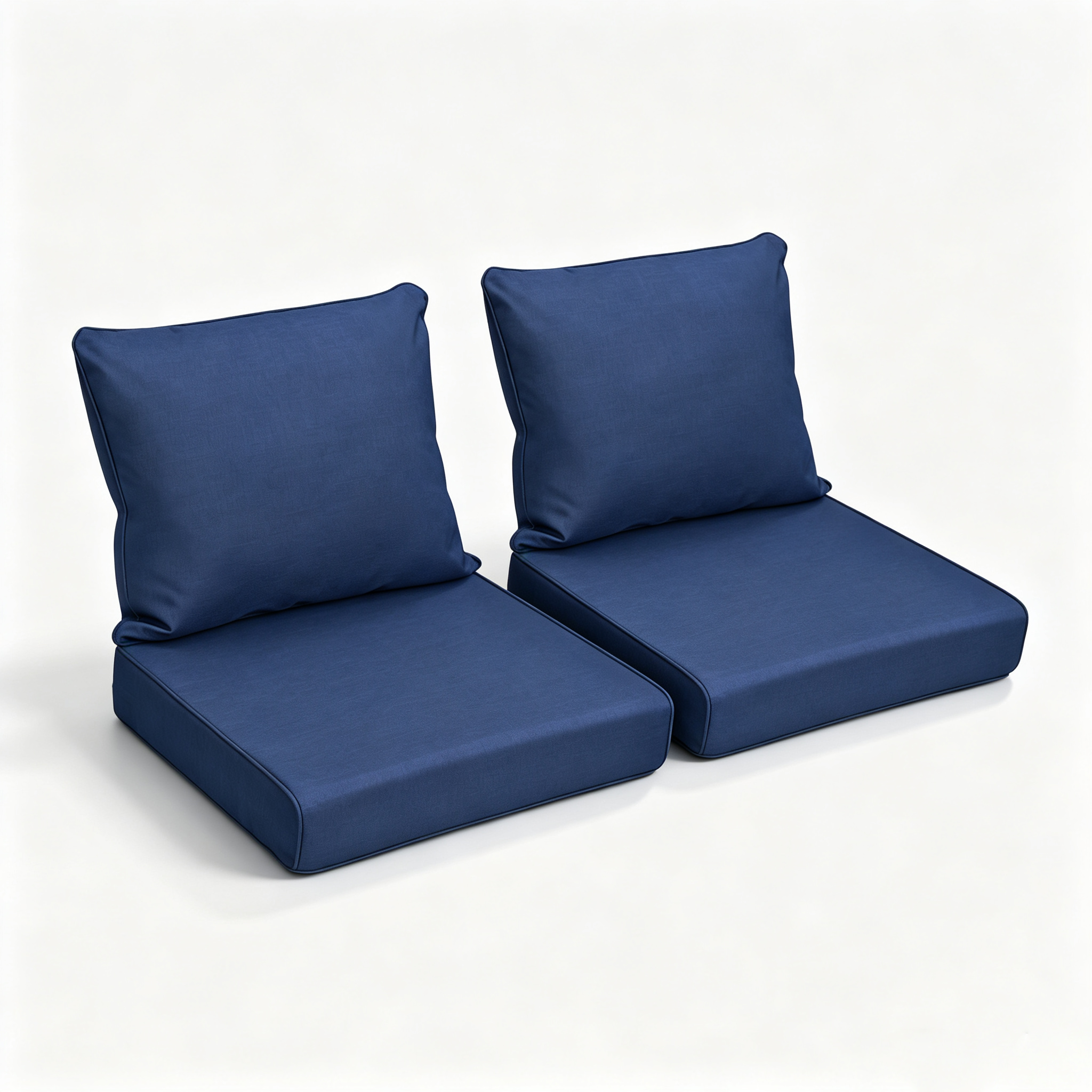 Arttoreal Outdoor Deep Seat Cushion Set, 24 x 22 x 4.3 in Seat and Back Replacement Cushions for Patio Furniture, Water-Resistant Fabric
