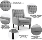 Modern Accent Chair – Tufted Upholstered Armchair for Small Living Areas