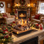 Arttoreal Fireplace Logs Ceramic Woods / Ceramic Logs / Fire pit Logs Set of 9