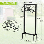 Arttoreal Freestanding Garden Hose Holder, Metal Water Hose Stand with 4 Ground Stakes, Detachable Storage Rack for Yard Lawn Patio