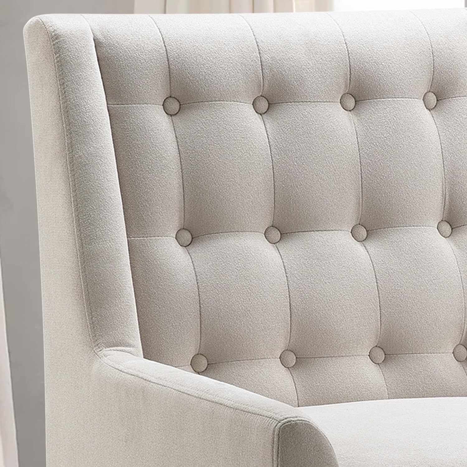 Modern Accent Chair – Tufted Upholstered Armchair for Small Living Areas