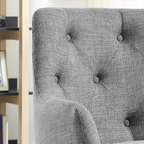 Arttoreal Hardy - Home Office Chair with Height Adjustment and Button Tufting, Standard, Grey