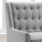 Modern Accent Chair – Tufted Upholstered Armchair for Small Living Areas