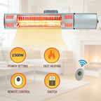 Arttoreal Wall Mounted Infrared Electic Patio Heater / Home Space Heater / Infrared Radiant Heater